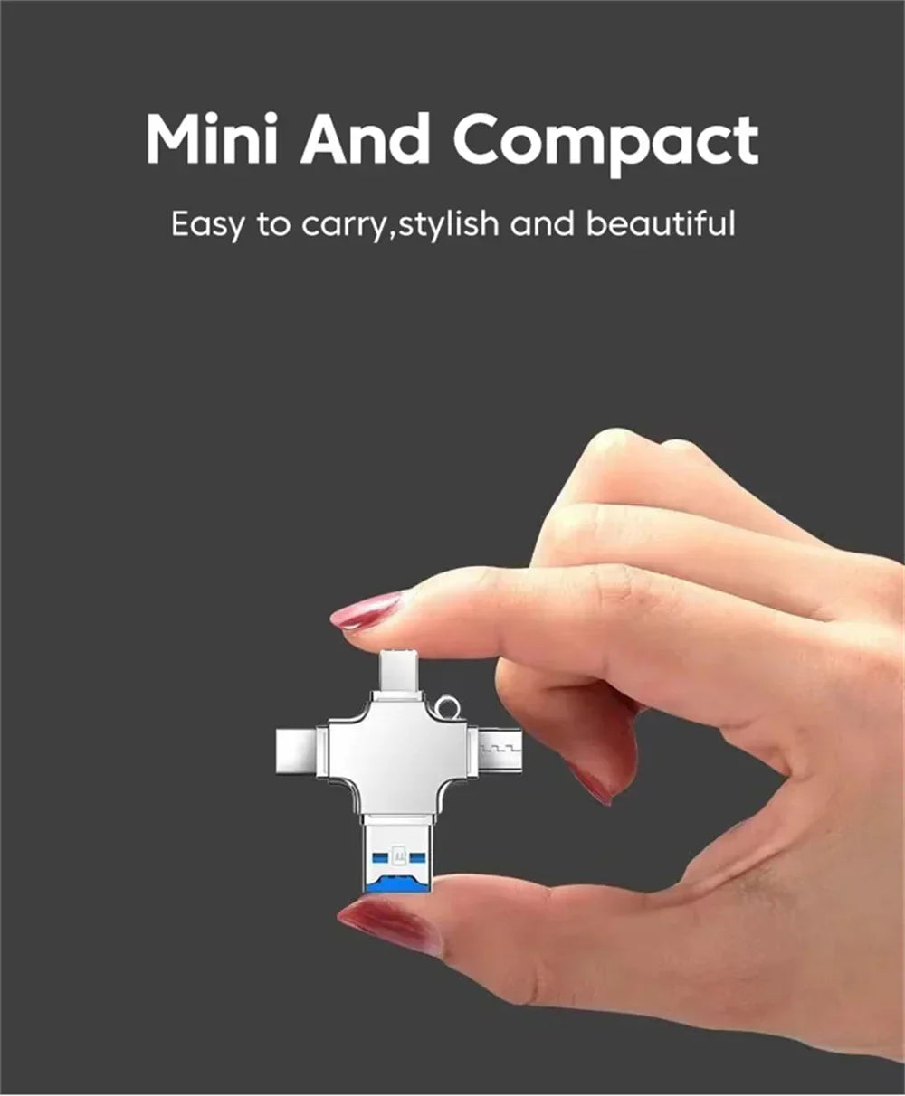 4 In 1 SD TF Memory Card OTG Adapter